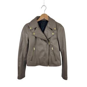 J. Crew Collection Leather Moto Jacket